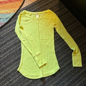 No Boundaries Neon Yellow Long Sleeve Top